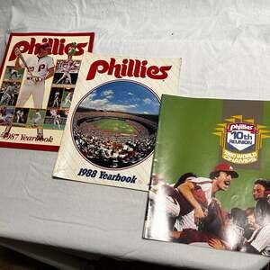 Lot of 3 VTG Philadelphia Phillies Baseball Publications